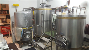 4 Bbl. Steam-jacketed Brewhouse with Fermenters and Brites