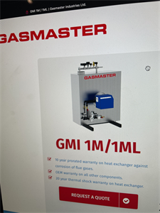 GMI 1,000,000 btu hot water boiler