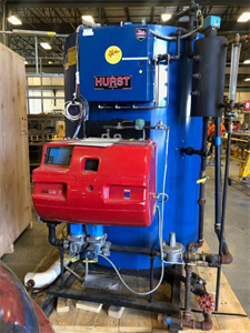 Hurst 40 HP Steam boiler 1,339,000 BTU 2015 built used for 2 years only