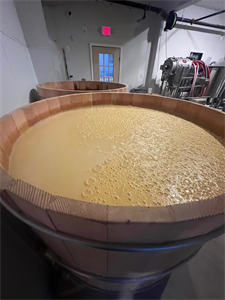 Two 400 Gallon wood fermenter with lids
