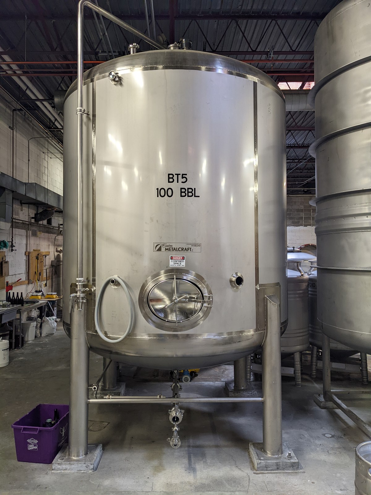 100 Barrel Single Wall Stainless Tanks 2 Available